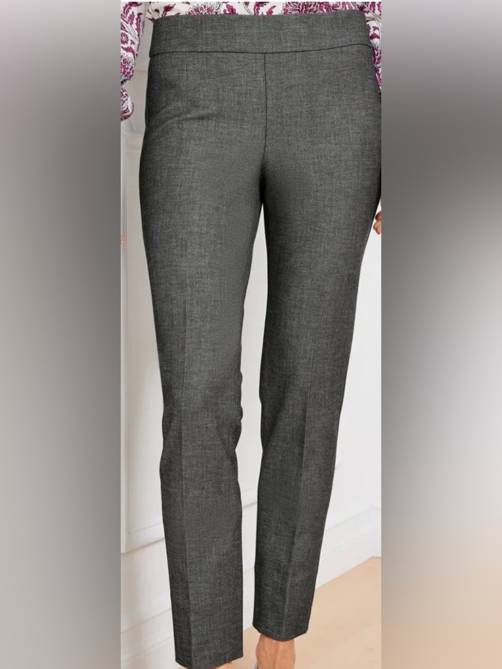 NWT. Talbots Chatham Gray Dress Pants - Classic Tailored Trousers curvy petite